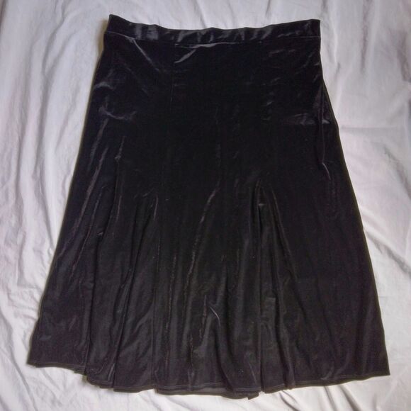 Studio 1940 Black Velour Skirt Goth Dark Fairy Whimsigoth Women's Size 18/20W - Picture 4 of 5
